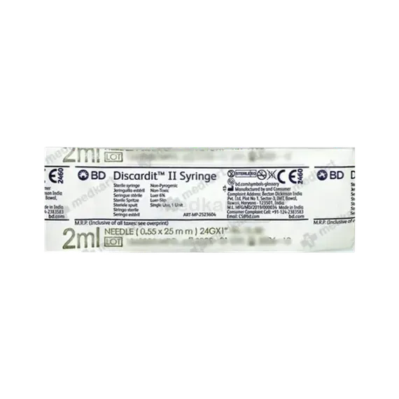 bd 2 ml syringe with needle